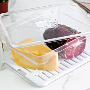 Organizador de geladeira com tampa